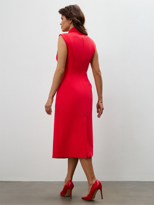 Платье приталенное (Красный)