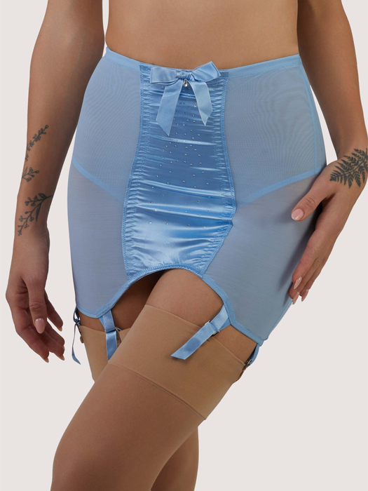 Пояс для чулок Bettie Page Dorothy Baby Diamanté (Blue)