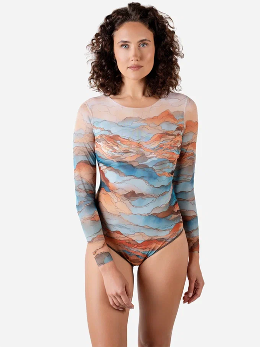 Слитный купальник с рукавом Rodasoleil "Анза" 