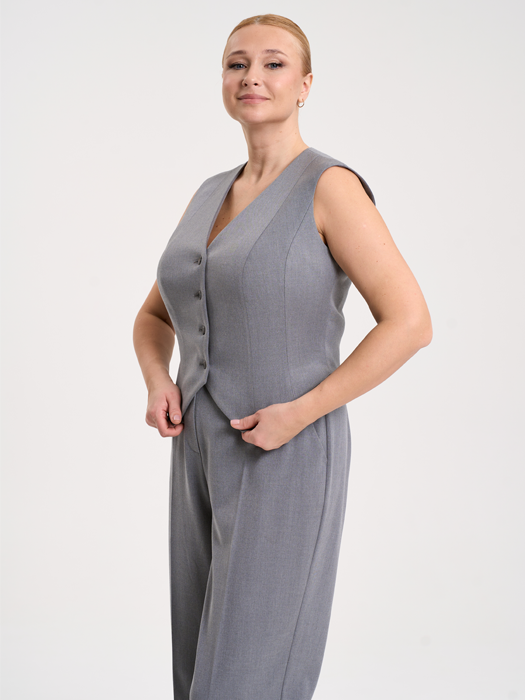 Жилет костюмный (Серый)