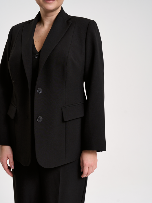 Однобортный классический жакет (Черный)