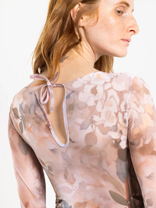 Слитный купальник с рукавом Rodasoleil "Оливки" 