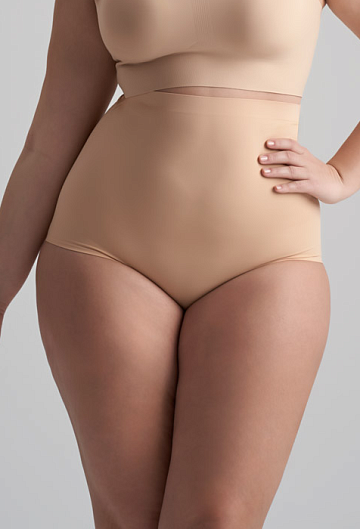 Трусы высокие BYE BRA Invisible High Waist Brief (Beige)