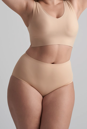 Трусы BYE BRA Invisible Mid Waist Brief (Beige)