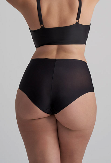 Трусы высокие BYE BRA Uni Stretch High Brief (Black)
