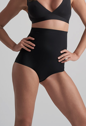 Трусы высокие BYE BRA Invisible High Waist Brief (Black)