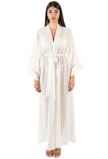 Туника пляжная длинная District Macrame (Сливочное масло)