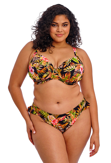 Верх купальника Elomi Tiger Valley Plunge (Black)