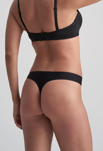 Трусы стринги BYE BRA Uni Stretch Thong (Black)