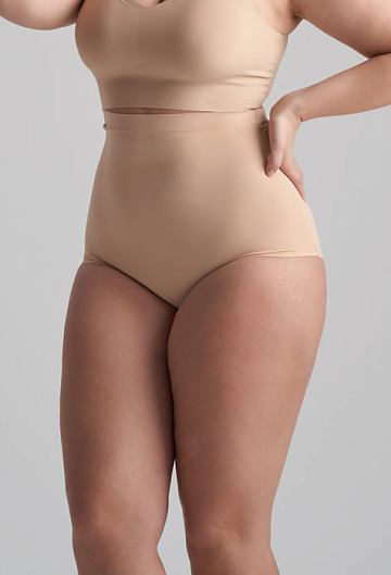 Трусы высокие BYE BRA Invisible High Waist Brief (Beige)