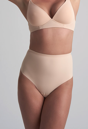 Моделирующие стринги BYE BRA Sculpting Mid Waist Thong (Beige)