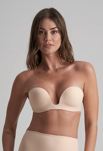 Бюстгальтер BYE BRA Deep Plunge Strapless Bra (Beige)
