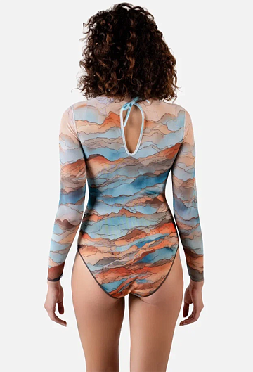 Слитный купальник с рукавом Rodasoleil "Анза" 