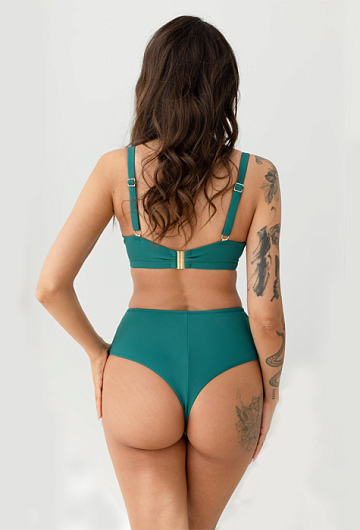 Низ купальника бразильяно высокие Kris Line Tarifa (Bottle Green)