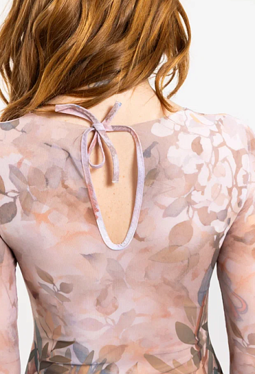 Слитный купальник с рукавом Rodasoleil "Оливки" 