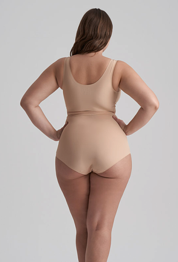 Трусы высокие BYE BRA Invisible High Waist Brief (Beige)