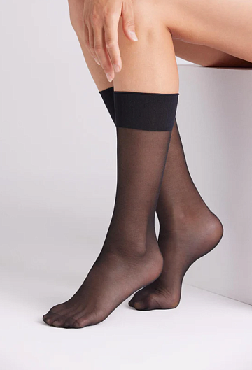 Носки Ysabel Mora 2-Pack Long Tights Anti-Pressure Cuffs 20 Den (Black)