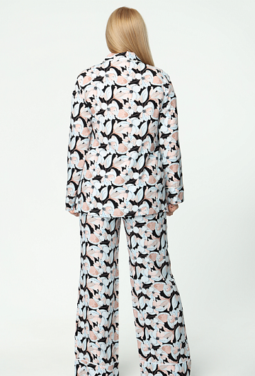 Брюки домашние (Темный принт)