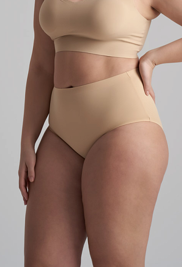 Трусы BYE BRA Invisible Mid Waist Brief (Beige)